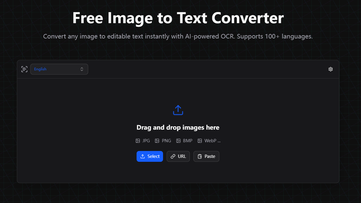 OLOCR 预览图，展示用于图片和 PDF 的 AI OCR 工具